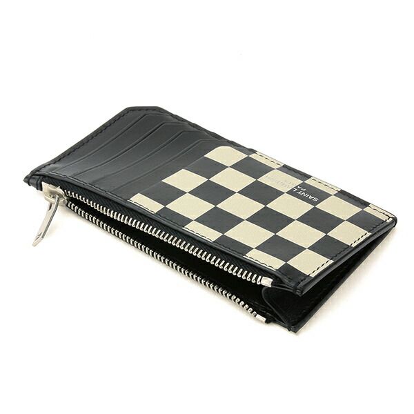 新品 サンローラン SAINT LAURENT カードケース CARD HOLDER ベージュ/ブラック