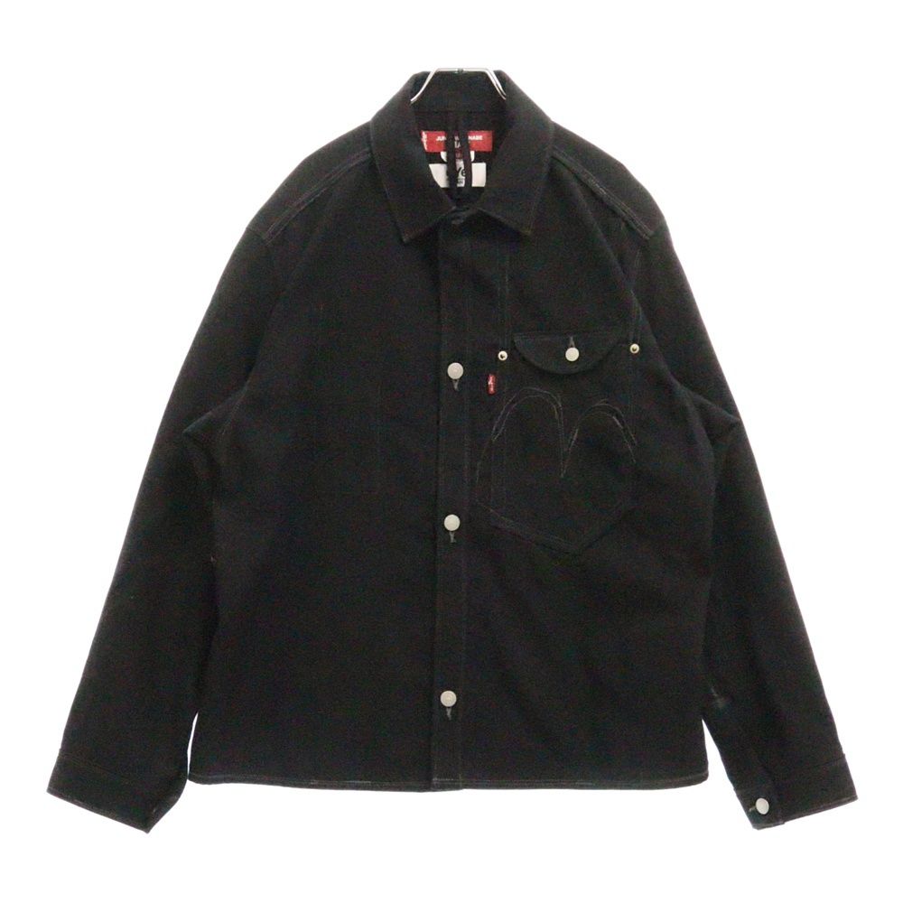 JUNYA WATANABE COMME des GARCONS ジュンヤワタナベ コムデギャルソン 24AW ×Levis ×リーバイス デザインステッチ シャツジャケット 長袖シャツ ブラック WN-J913