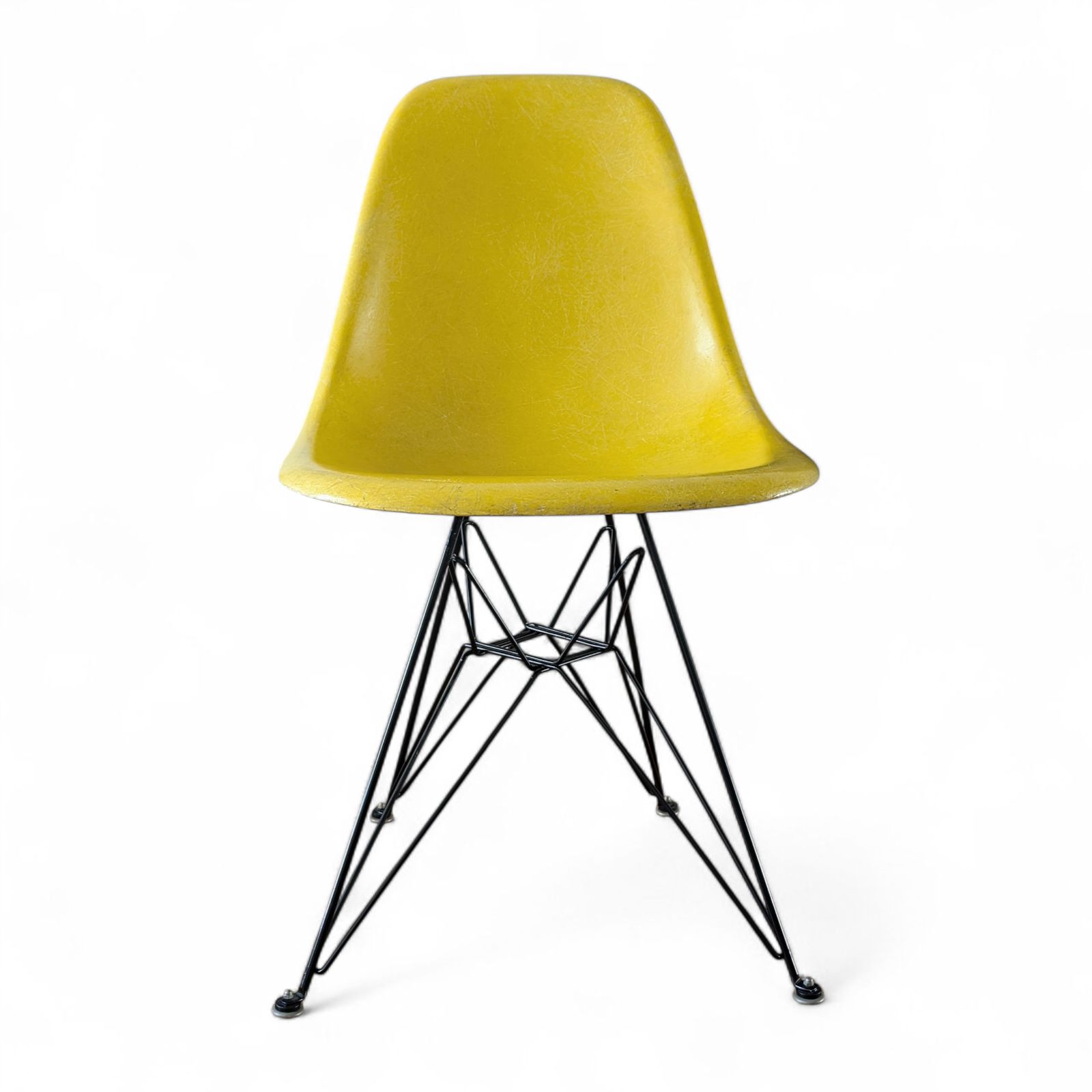 Herman Miller イームズ　シェルチェア スタッキングベース　イエロー 1980's Herman Miller社製 イームズ スタッキングベース サイド
