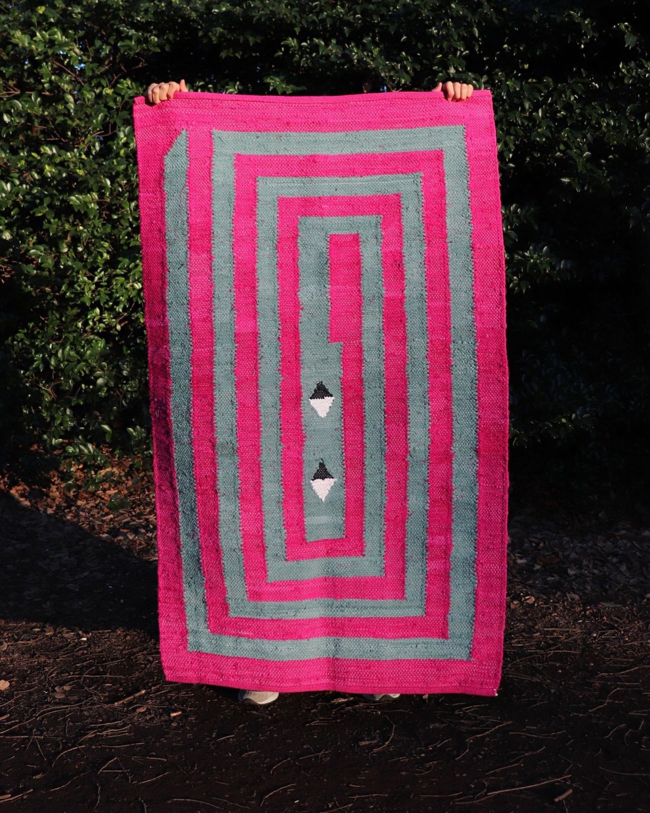 ヴィンテージラグ　インド　手織り絨毯　ハンドメイド ヴィンテージラグインド手織り絨毯ハンドメイド