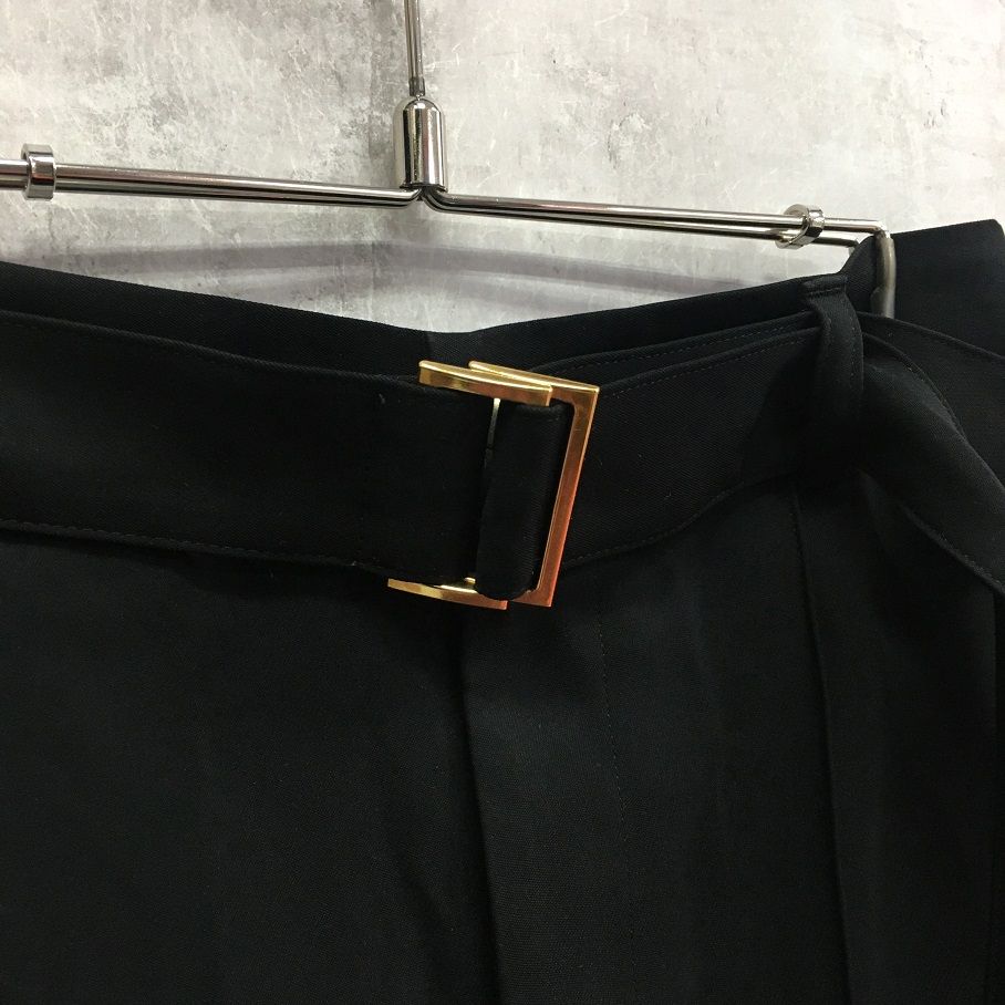 CULLNI クルニ 22AW スラックス ロングベルトピンタックフレアロング