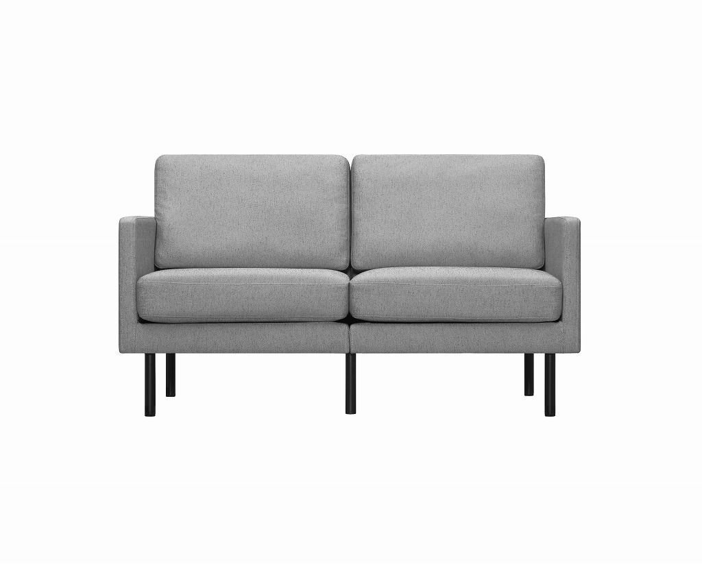 アイリスオーヤマ こだわりコイルで座り心地良い ソファ 幅約130cm ライトグレー PCS-2S IRIS OHYAMA