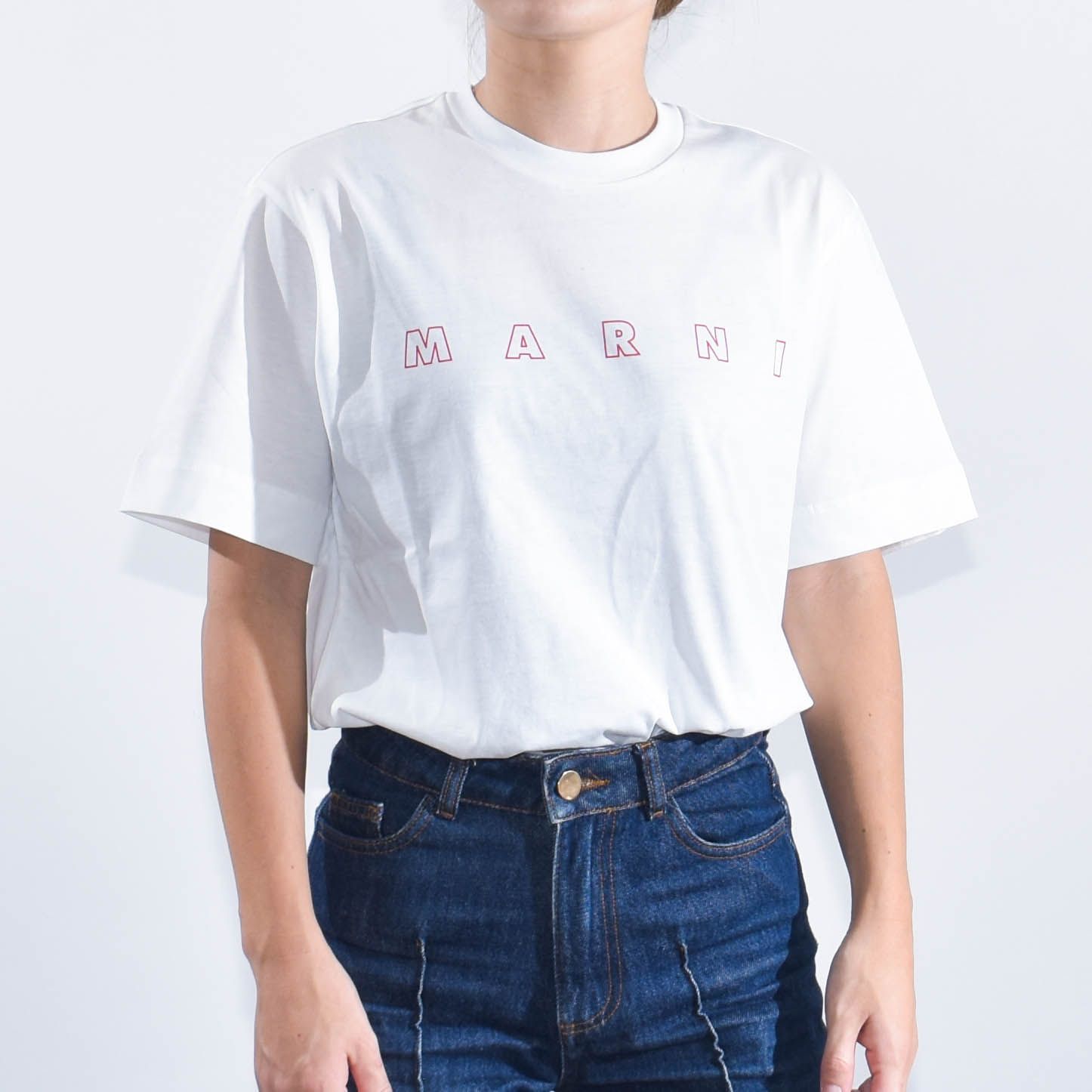 ホワイト】マルニ Tシャツ キッズ ロゴ MARNI KIDS M01466 M00RF