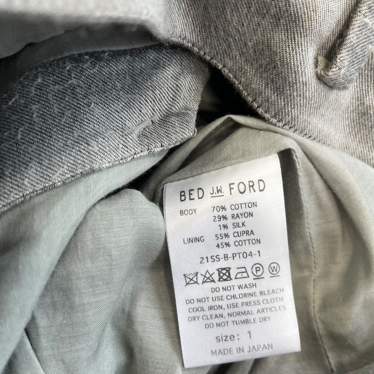 BED J.W.FORD father pattern JACQUARD TAPERED TROUSERS 1 - @タイム