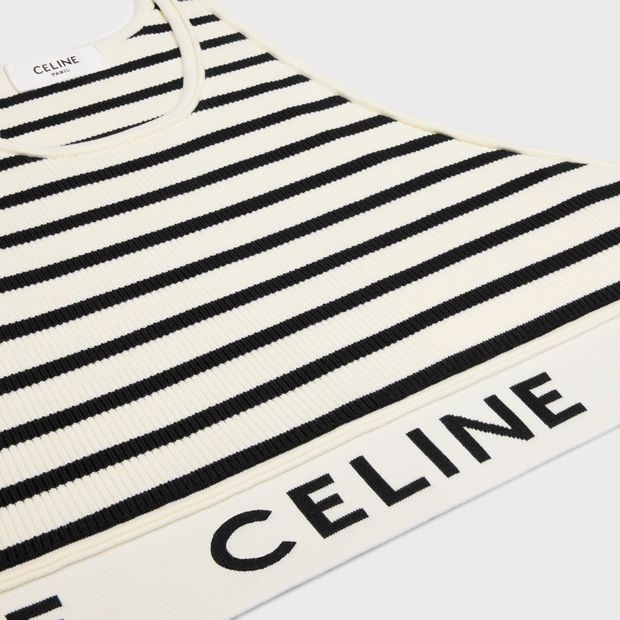 新品 CELINE セリーヌ アスリート ブラ タンクトップ ボーダー