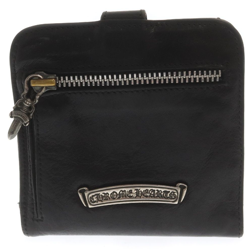 CHROME HEARTS (クロムハーツ) SQ BTN BILL スクエア ボタンビル タガージップ ウォレット 財布