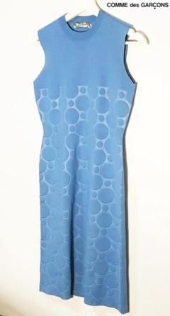 |保存良好|vinatage 1999ss|COMME des GARCONS クルーネック ワンピース 立体水玉模様ノースリーブ コムデギャルソンアーカイブ