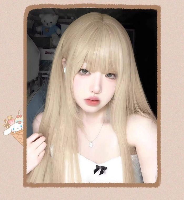 ブロンドロングウィッグ ヘアアレンジ用 bright08_k-097