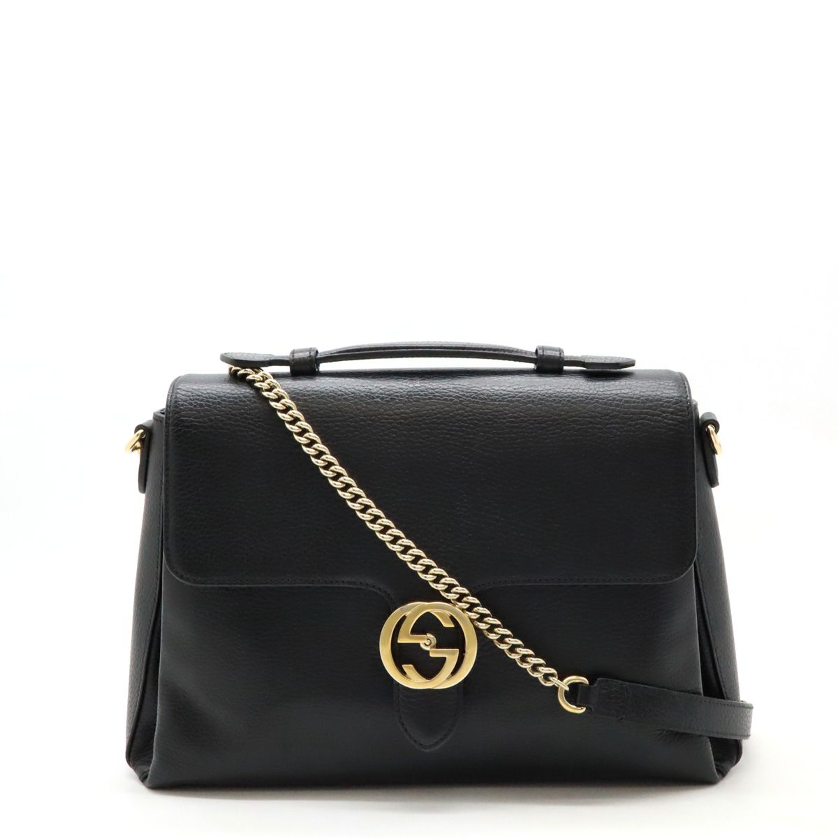 GUCCI グッチ インターロッキングG ハンドバッグ 2WAY チェーン  