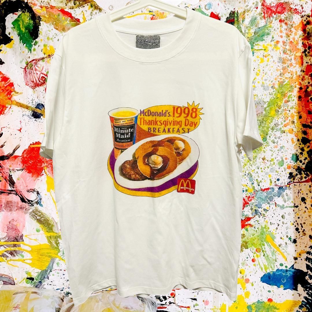 マクドナルド レトロ リプリント Tシャツ 半袖 メンズ 新品 個性 マクドナルド レトロ リプリント Tシャツ 半袖 メンズ 新品 個性