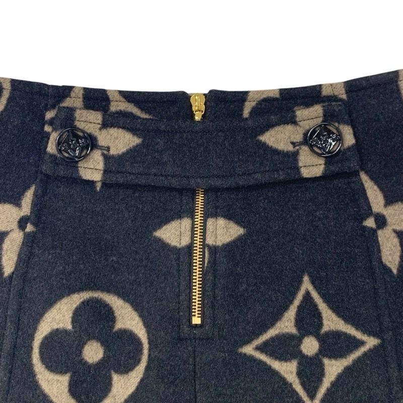 ヴィトン ジャイアントモノグラム ウール Aライン ミニスカート