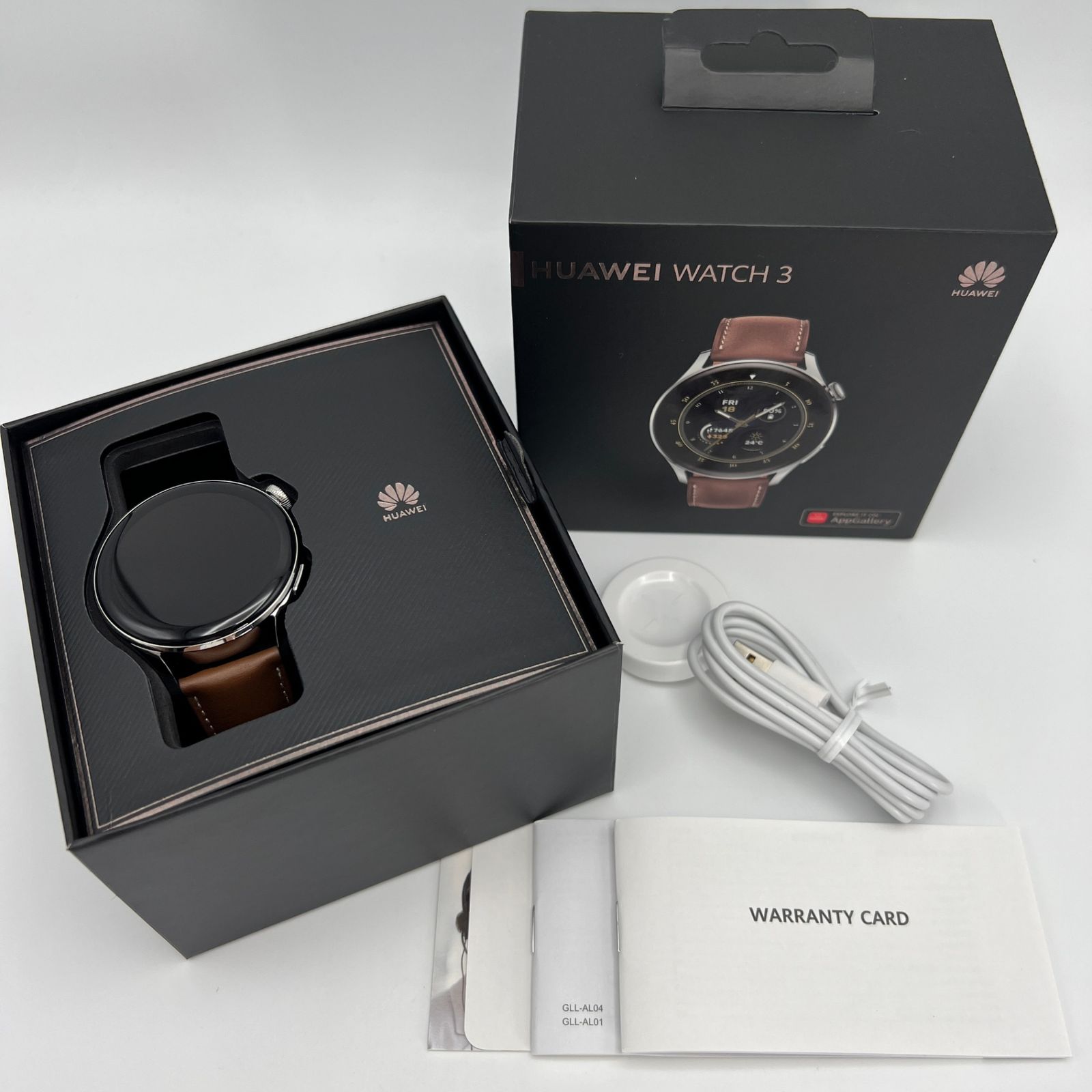 【美品】HUAWEI WATCH 3 GLL-AL04 Stainless Steel クラシックモデル ファーウェイウォッチ スマートウォッチ 本体