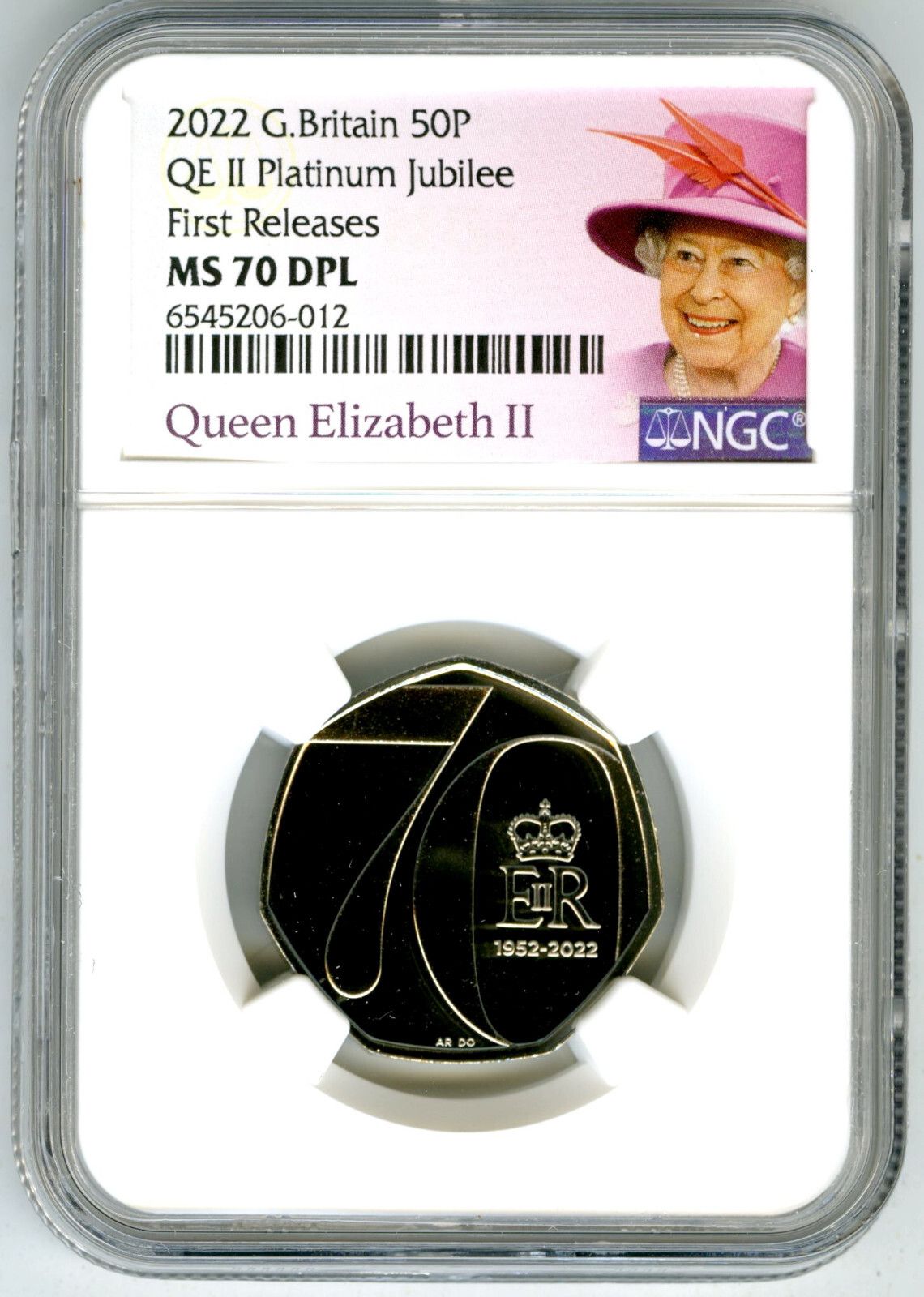 2025 GREAT BRITAIN 50P NGC MS70 DPL QEII QUEEN ELIZABETH PLATINUM JUBILEE FR
