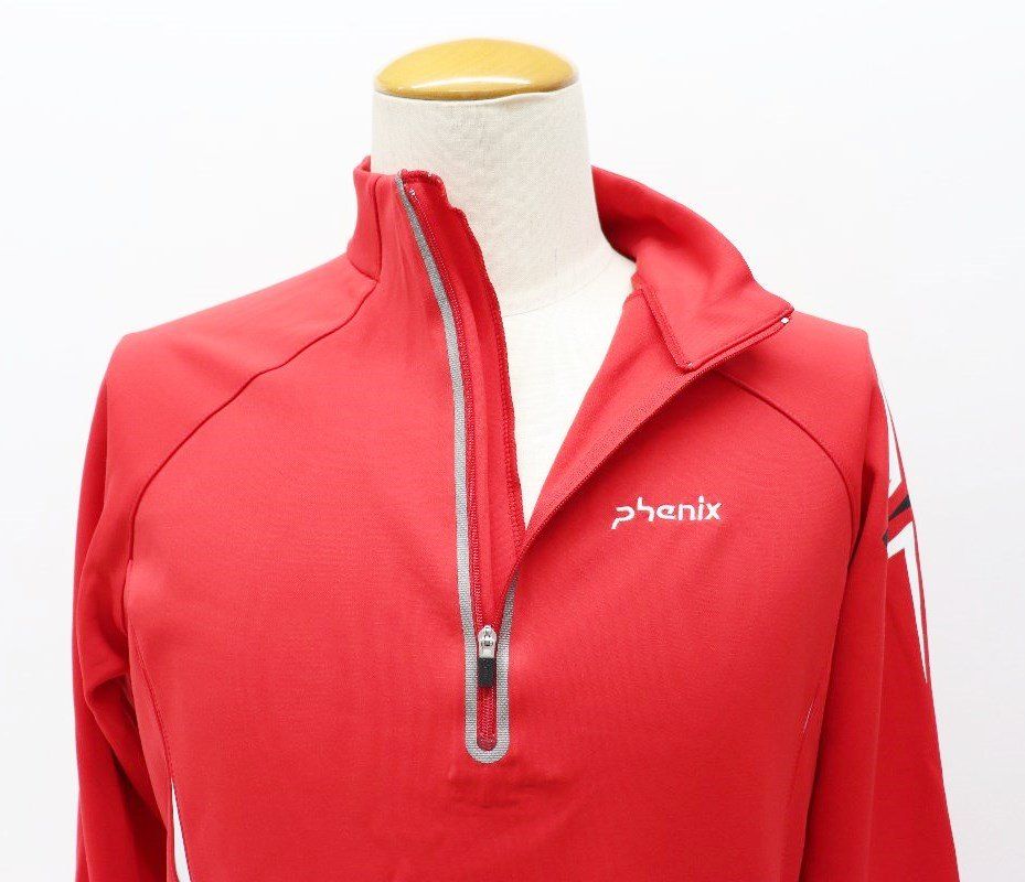 Phenix フェニックス メンズ ジップアップシャツ M/50 レッド