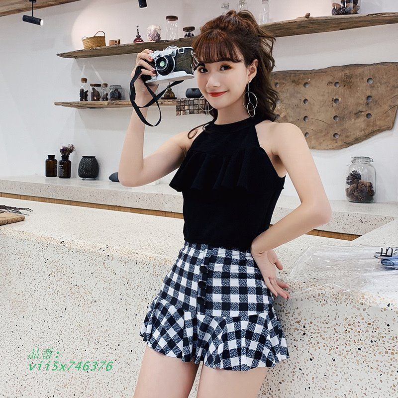 ALENCY ラメニットビキニ&シースルーパレオ&ノベルティーTシャツセット