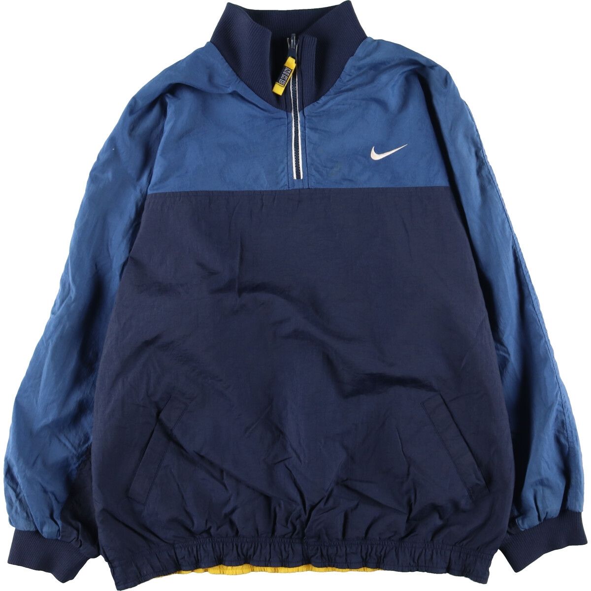 【美品】NIKE　ナイキ　中綿　ハーフジップ　ヴィンテージ　プルオーバー 古着 90年代 ナイキ NIKE リバーシブル ハーフジップ ナイロンプル
