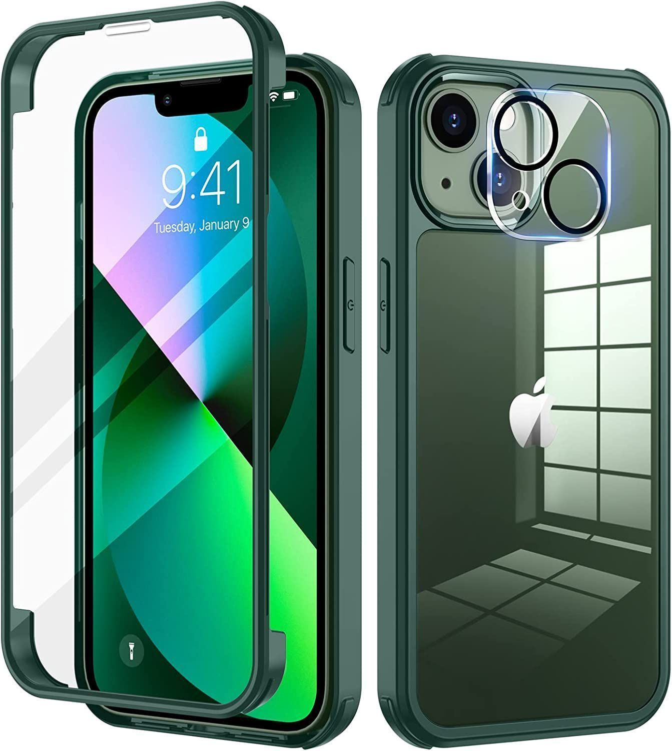Iphone6 iphone6sケース緑 両面ガラスケース iPhone用ケース