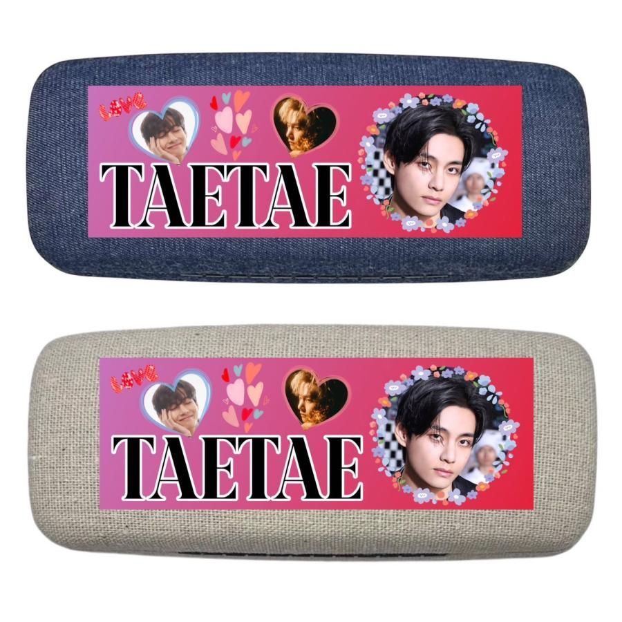 新しいスタイル メガネケース 防弾少年団 BTS テテ ブイ V デニム 眼鏡 リネン アイドル