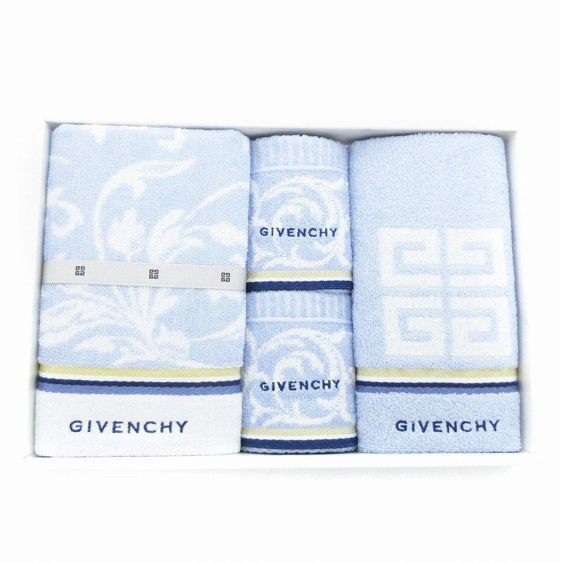 ジバンシィ GIVENCHY 美品 タオル 3枚セット ロゴ プリント 刺繍