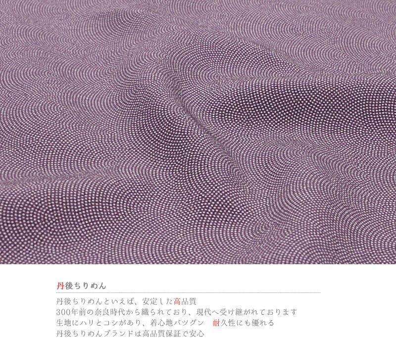 江戸小紋 鮫小紋 正絹 紫 重要無形文化財 伊勢型写し 京友禅