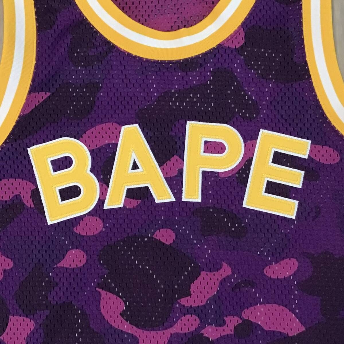 BASKETBALL TANK TOP Mサイズ a bathing ape BAPE STAR purple camo