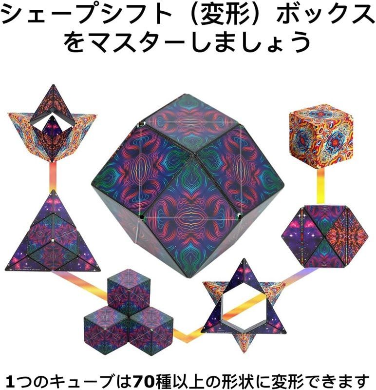 マジックキューブ フィジェットキューブ 脳トレ3Dパズル 72