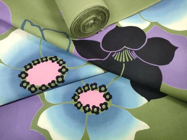 平和屋着物＊夏物 浴衣 反物 着尺 椿 綿 ♥ DAAW7493zzz