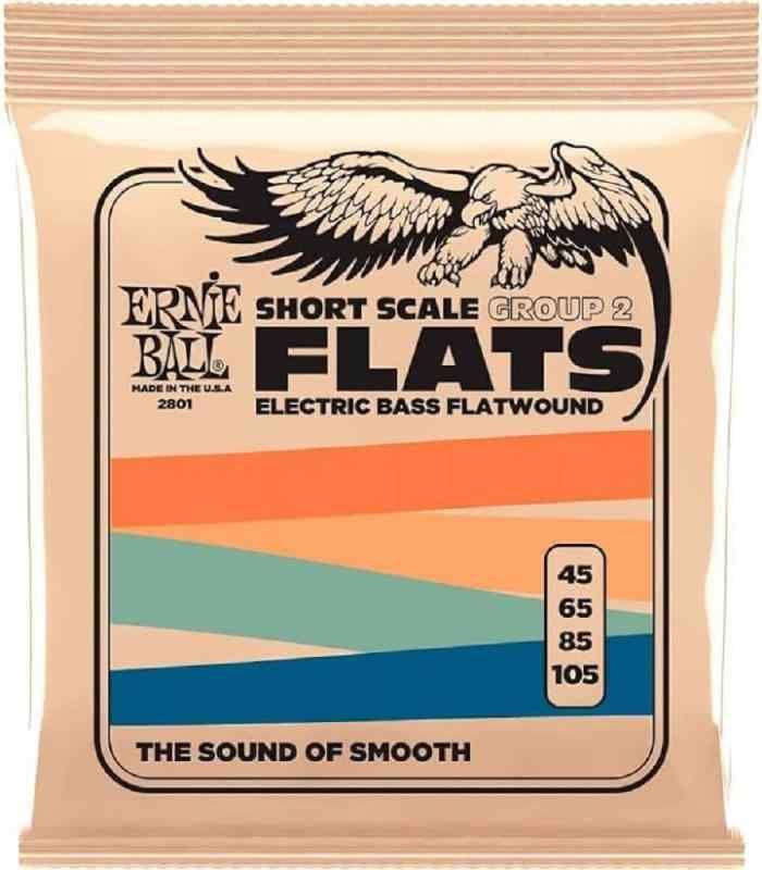 ERNIE BALL 2801 ベース弦 45-105 FLATWOUND GROUP II SHORT SCALE BASS フラットワウンド グループ2 ショートスケール ベース