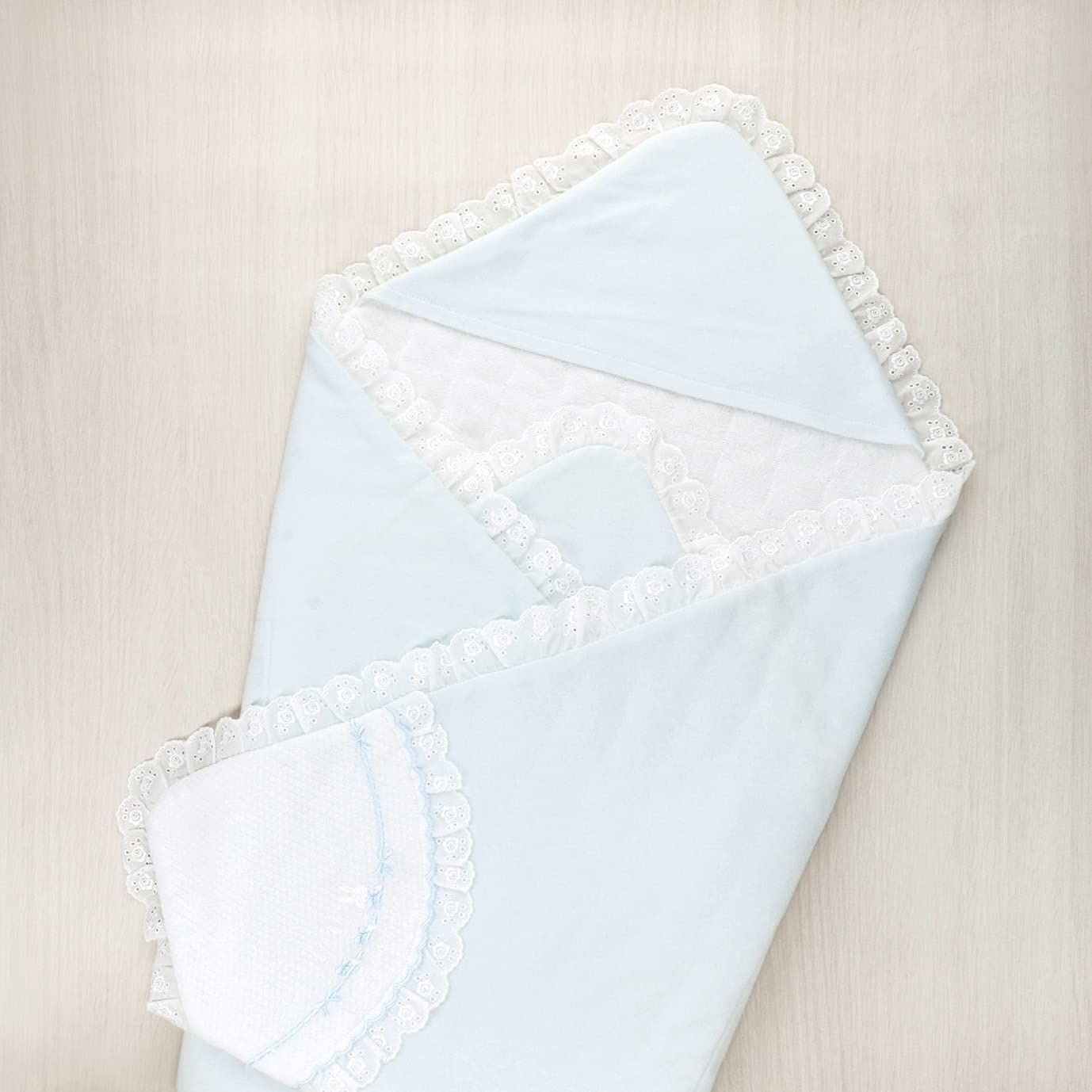 おくるみ アフガン うさぎステッチ サックス WWW_NOITHATQUANGTHANH_NET