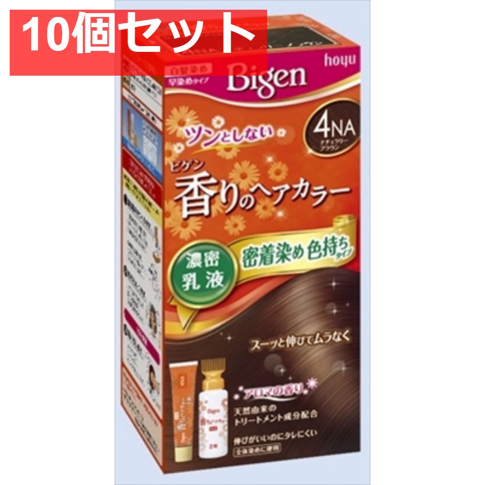 ビゲン 香りのヘアカラー 乳液 4NA ナチュラリーブラウン 10個セット まとめ売り