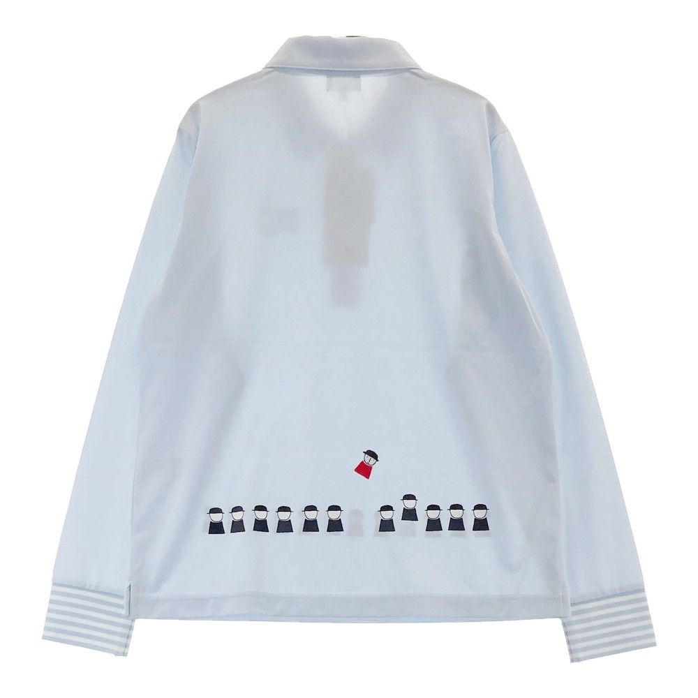 サイズ：2 PICONE CLUB　ピッコーネクラブ  長袖ポロシャツ  ブルー系 [240101449163] ゴルフウェア レディース ストスト サイズ：2 PICONE CLUB ピッコーネクラブ 長袖ポロシャツ ブルー