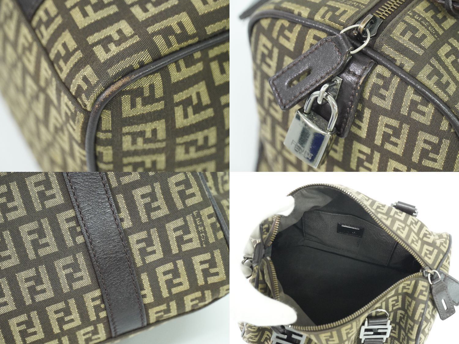 本物 フェンディ FENDI ズッキーノ ミニ ボストンバッグ
