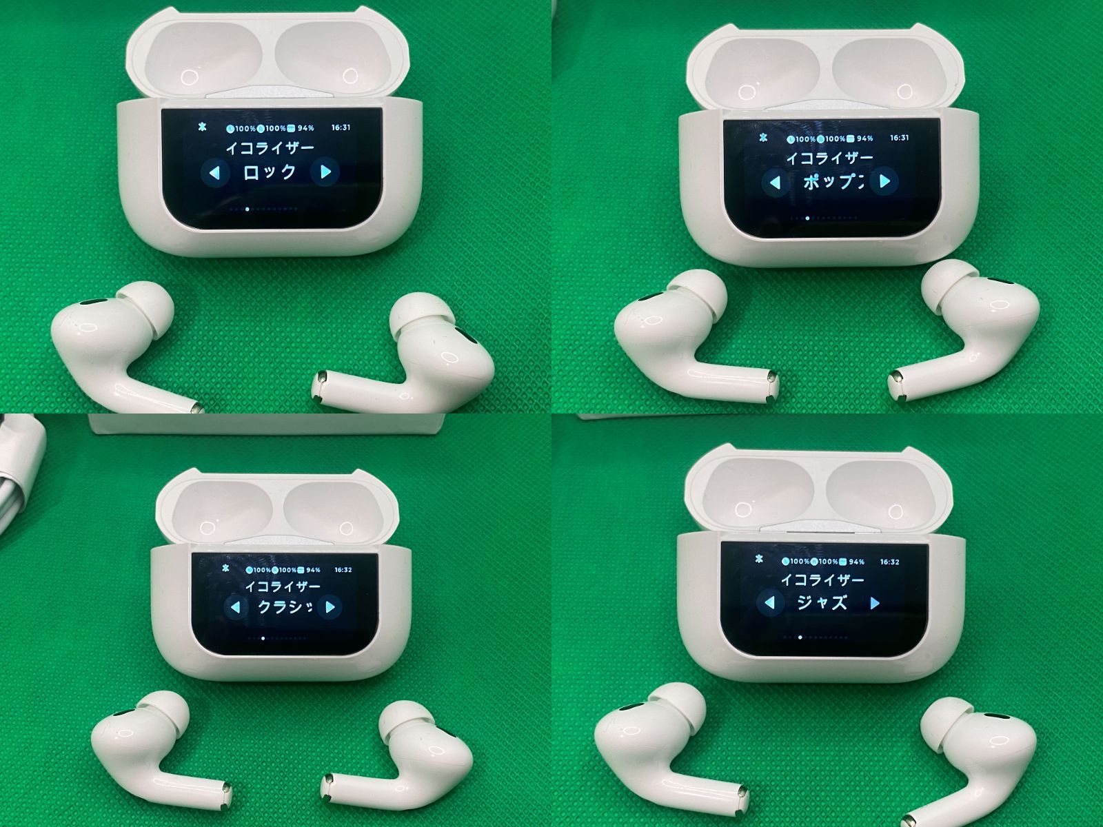 AirPods Pro2 互換品 ノイズキャンセリング ワイヤレスイヤホン 箱無し Real Pro 2 完全版 モニター付き ノイズキャンセリング