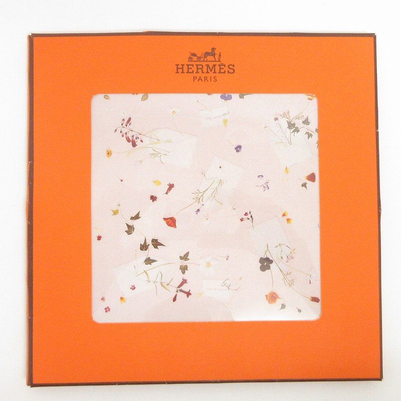 エルメス HERMES 美品 カレ90 花の手紙 Des fleurs pour le dire