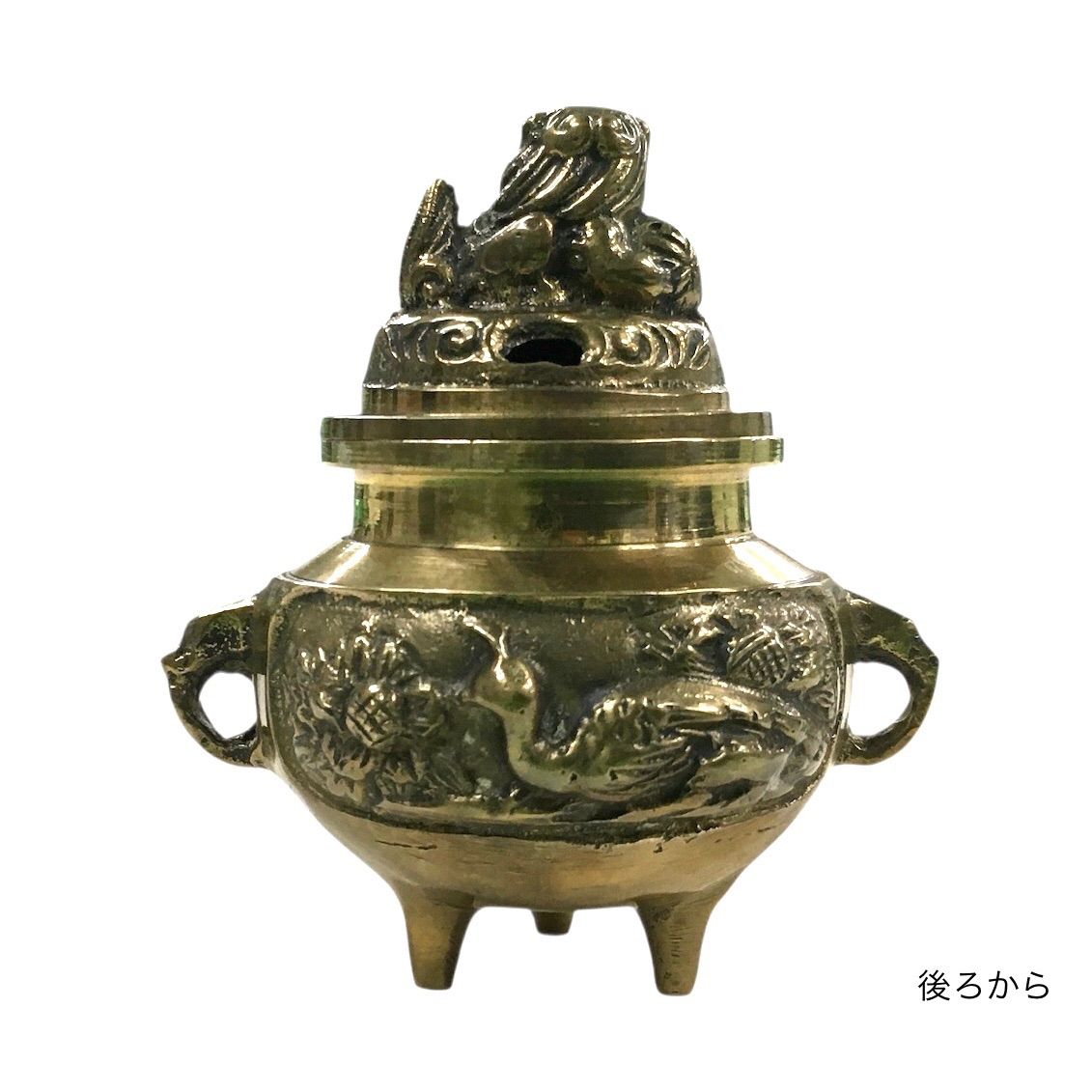 真鍮製香炉古董獅子