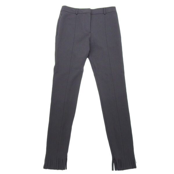 バーバリー ロンドン BURBERRY ブラック パンツ フリンジ size38 レディース 295073
