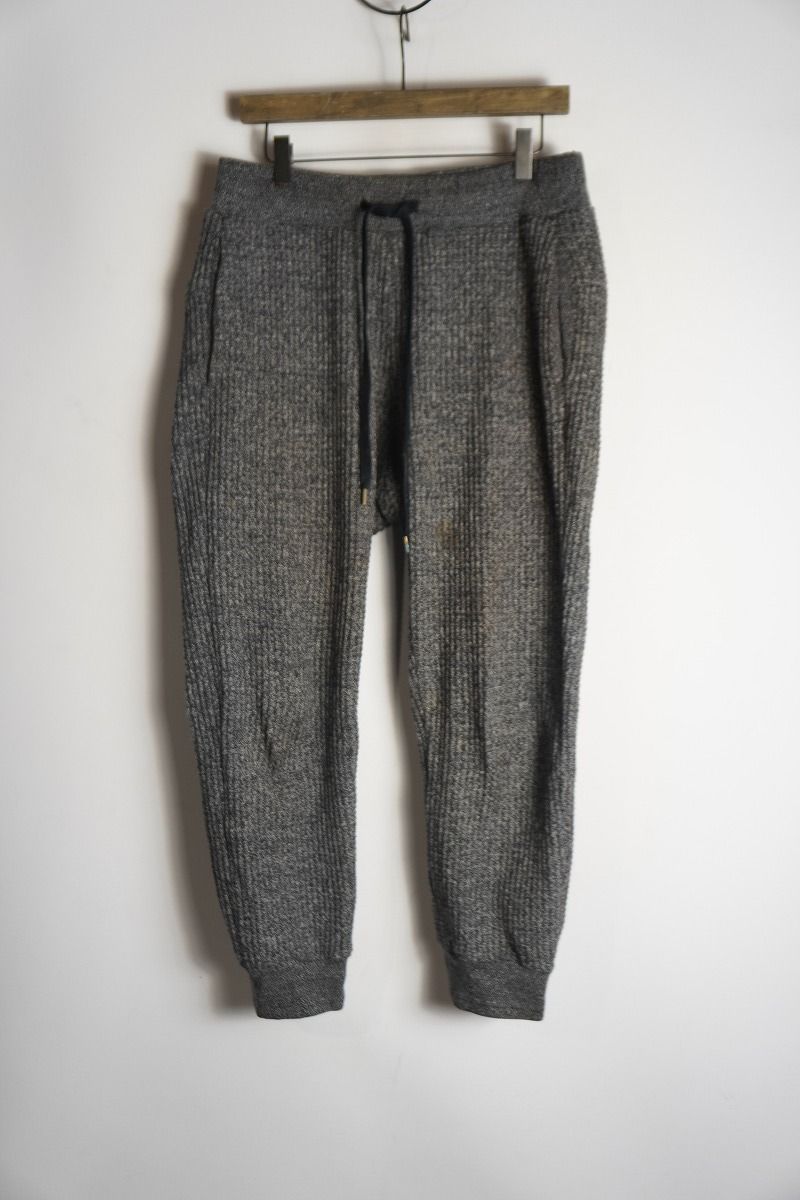 KAZUYUKI KUMAGAI カズユキクマガイ ATTACHMENT アタッチメント サーマル 裾リブ スウェット パンツ スラックス KP81-035 灰 2 1011P4