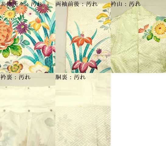 平和屋着物○豪華色留袖 乱菊 色無地 一斤染色 正絹 逸品 AABA2722ph