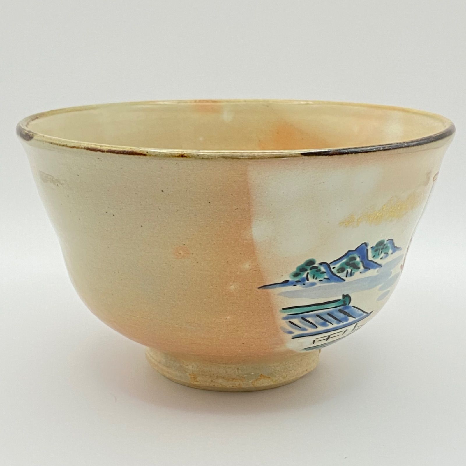 清水焼山科窯、宝舟文茶碗 清水焼山科窯、宝舟文茶碗