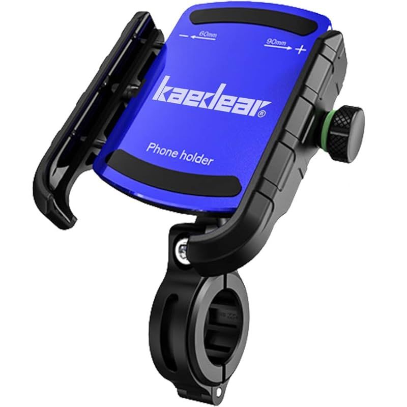 Kaedear(カエディア) バイク スマホホルダー 携帯ホルダー バイク用スマホホルダー 振動吸収 マウント 対応 レバー操作 パワーグリップ  KDR-M8S-BL (ブルー/ダイヤル) - メルカリ