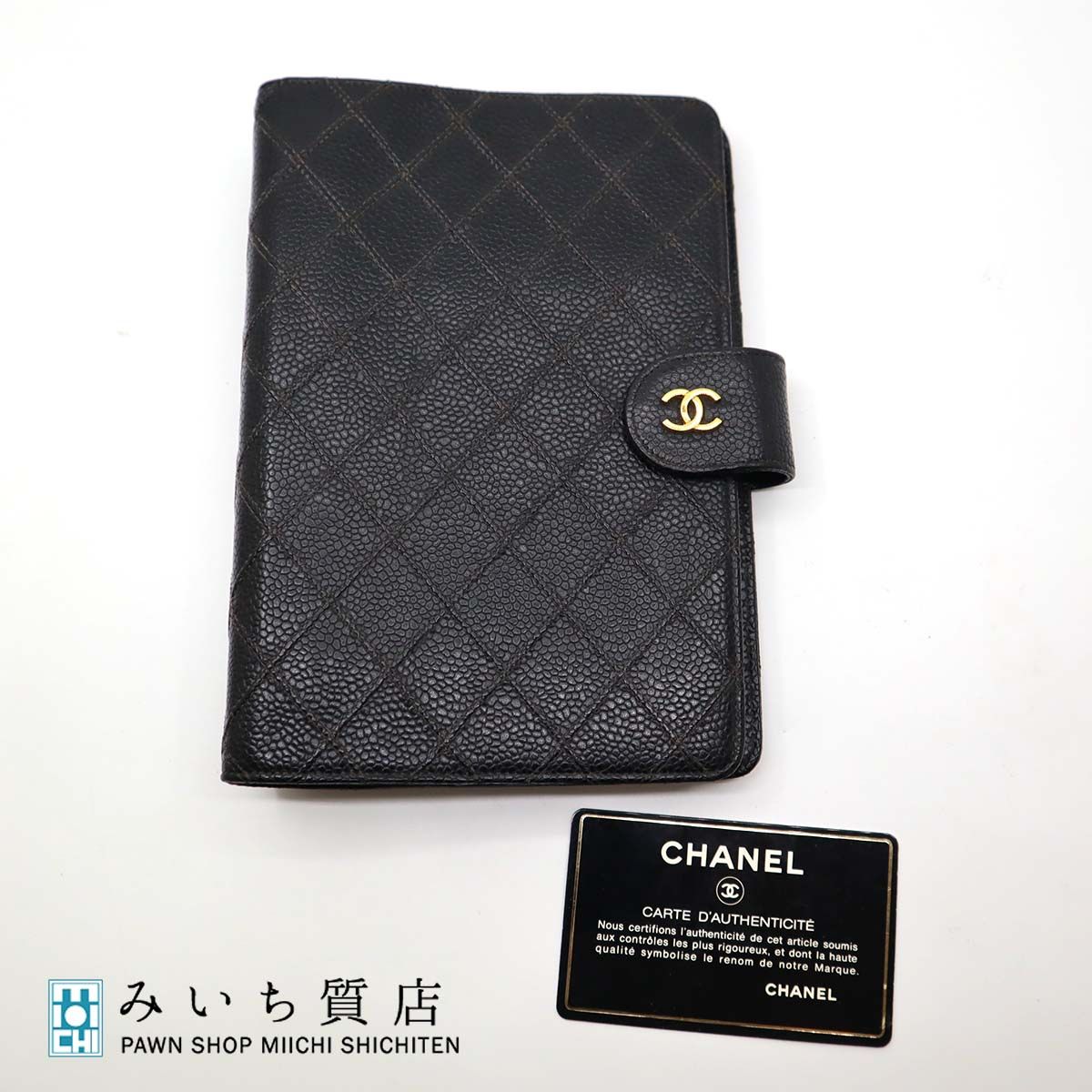 【CHANEL】 シャネル ビコローレ ココマーク ケース CHANEL シャネル 手帳カバー キャビア ブラック ビコローレ ココマーク