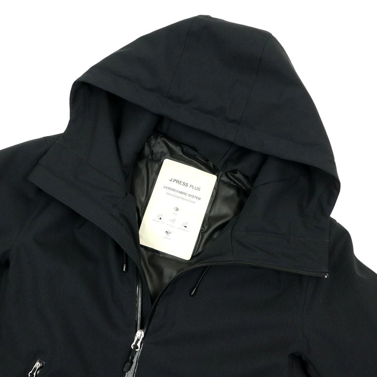 S3491 J.PRESS ジェイプレス 中綿ジャケット 中綿ブルゾン 止水ジップ使用 フード付 サイズM KANDAIZUMI_COM