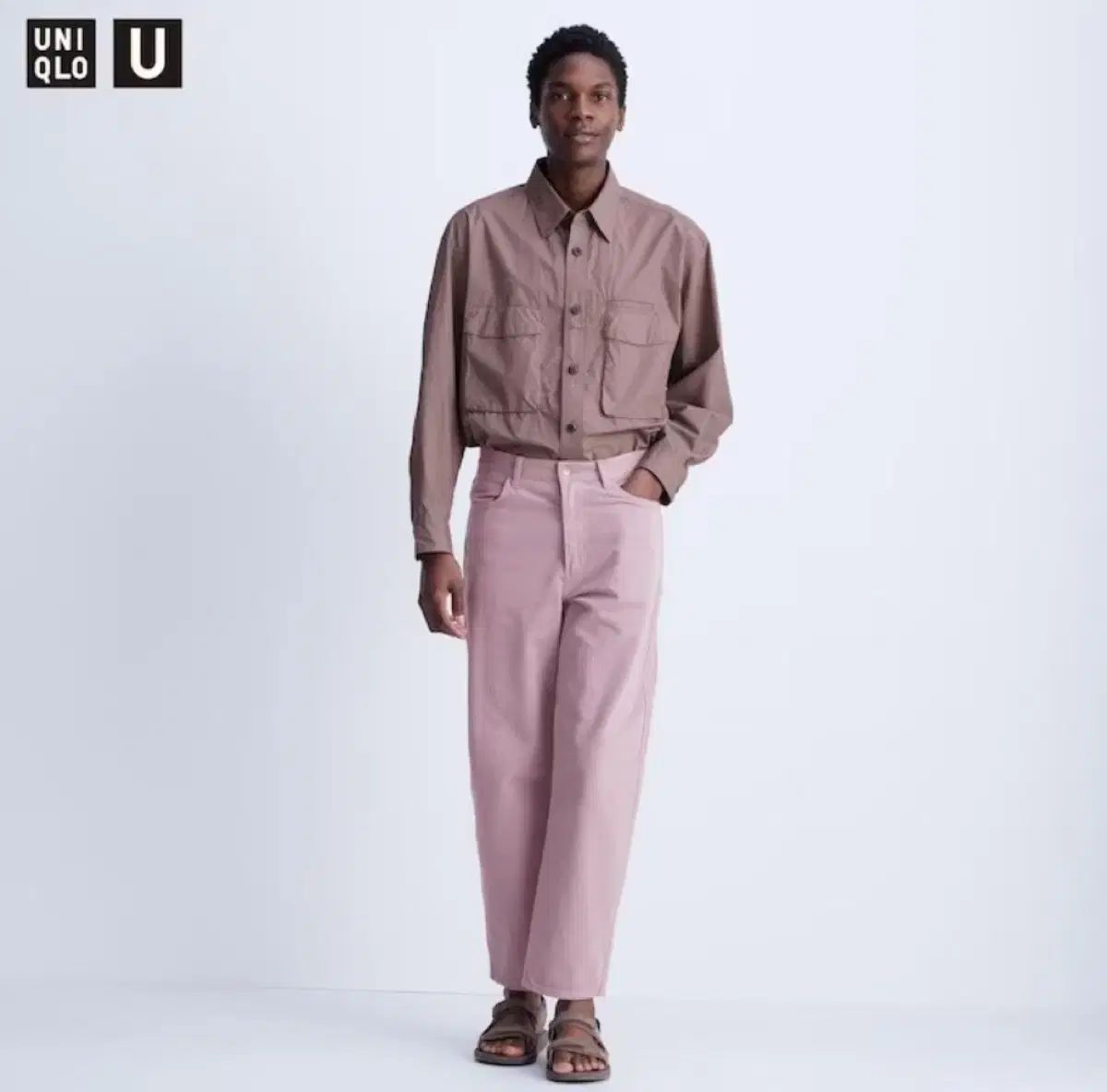UNIQLO ユニクロ U パンツ ワイドフィット ジーンズ 30 紫
