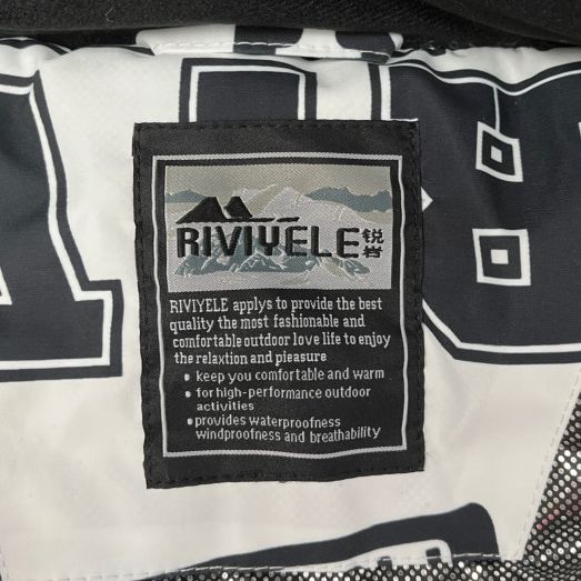 ◇◇RIVIYELE スノーボードウエア メンズ ジャケット 4XL 白/柄