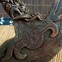 銅 重工 ドラゴン 装飾品 工芸品 美術品 置物 送料無料】 純金 龍虎 260g / 高級 コレクション 美術品 工芸品
