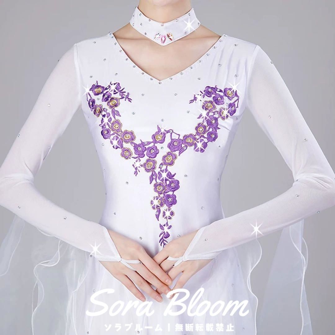 大人気❤️ストーン付きスタンダードドレス 発表会・競技会・ダンスパーティーにも 新品未使用大人気??ストーン付きスタンダードドレス 発表会