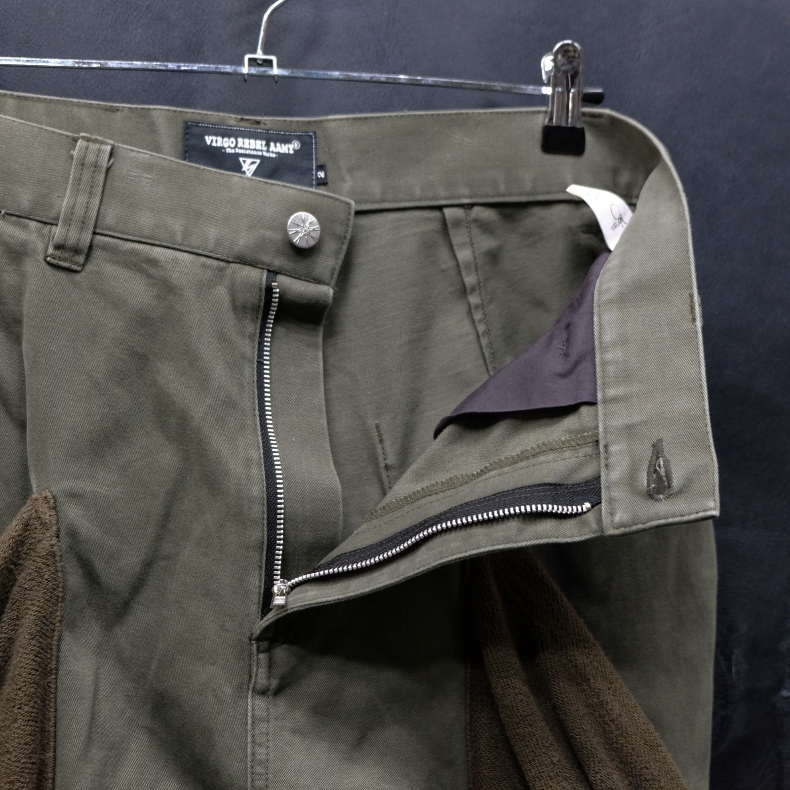 【VIRGO wear works】ミリタリー サルエルパンツ VIRGO クロップド カーゴパンツ ムササビパンツ 2/約82cm 7分丈
