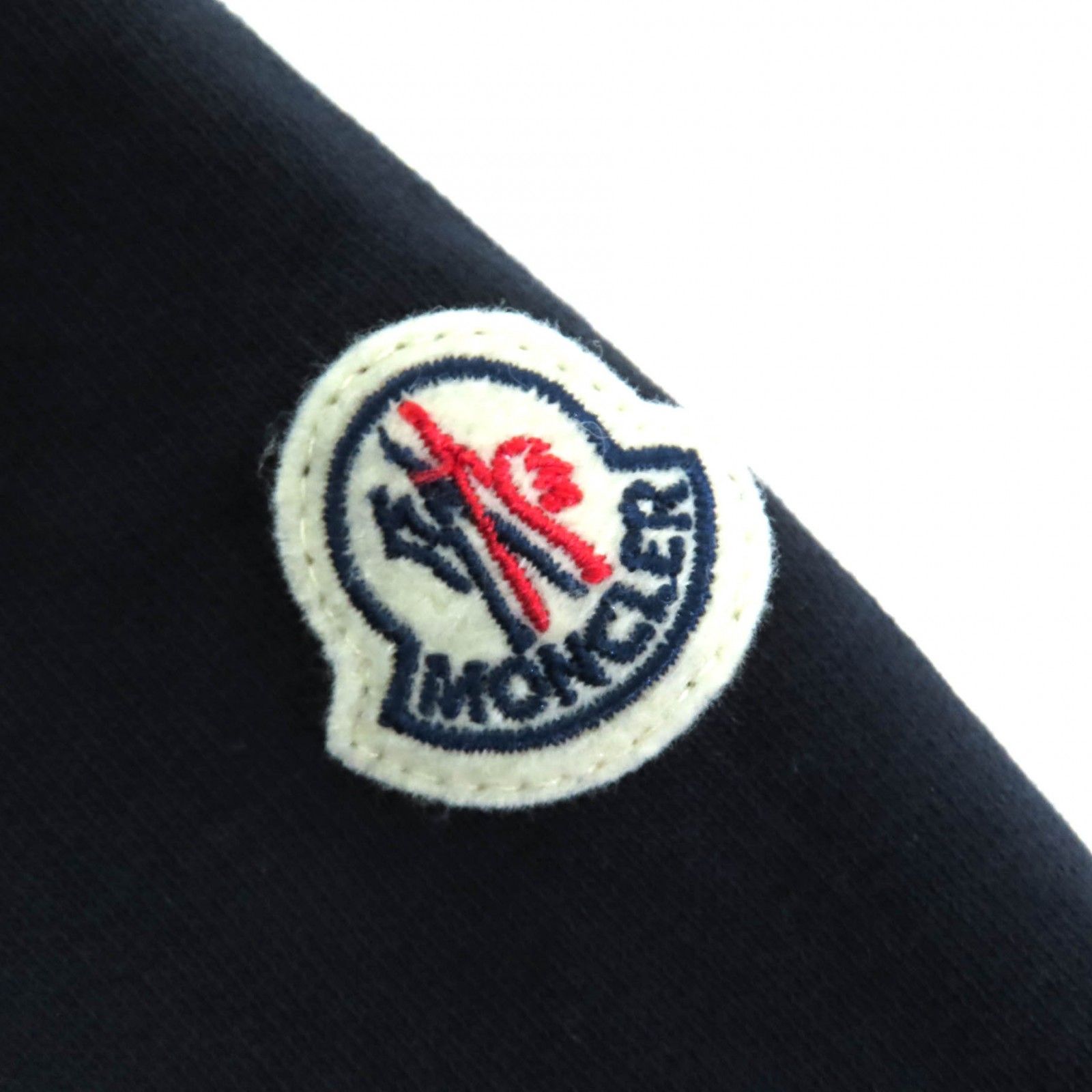  MONCLER モンクレール コットン100％ ロゴワッペン スウェット ジップパーカー ジョガーパンツ セットアップ ネイビー ホワイト 10 anni 140 cm キッズ その他 キッズ服(100cm~)