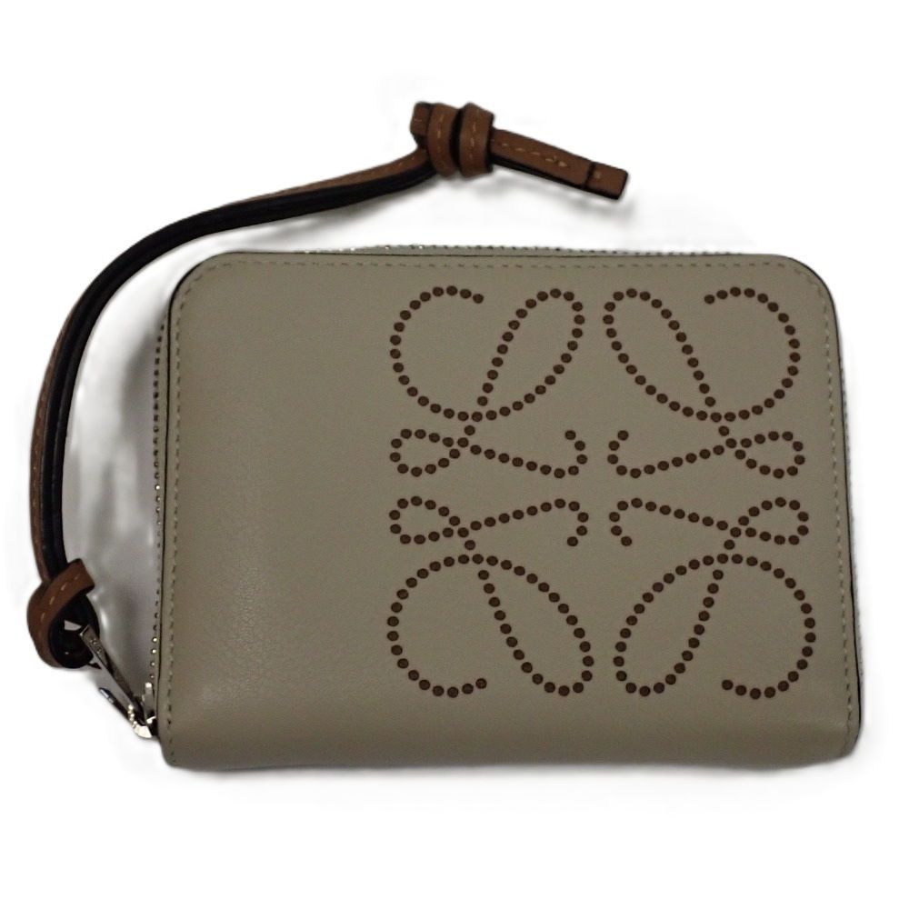 希少】ロエベ ケース ラウンドジップ アナグラム デカロゴ ベージュ