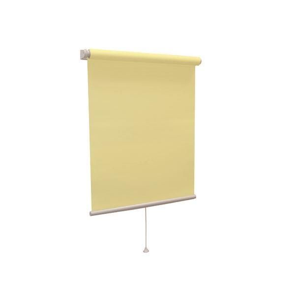 モダン ロールスクリーン 〔無地ウォッシャブル 90cm×180cm イエロー〕 日本製 巻取りスピード調整機能付き 『ティオリオ』〔代引不可〕